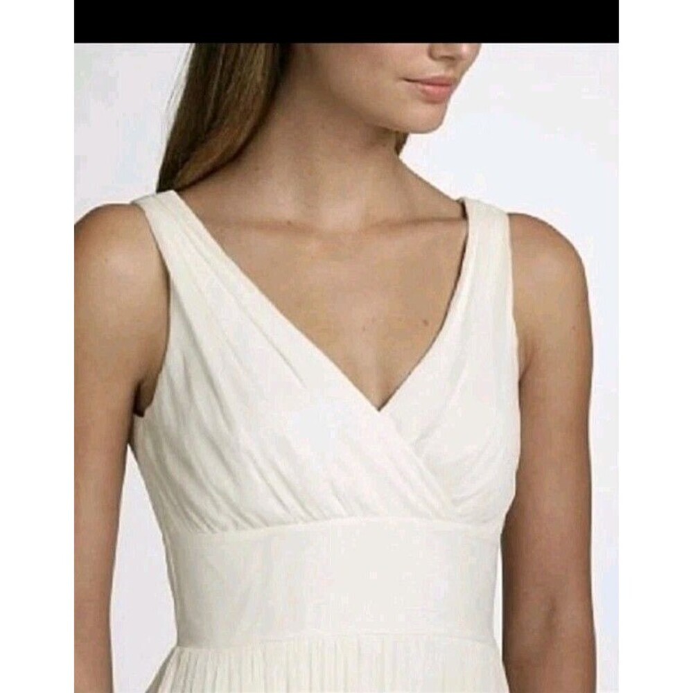 J.Crew Sophia Gown Silk Chiffon Size 2 Ivory 19836 Lined Beach Wedding Formal - Picture 4 of 13